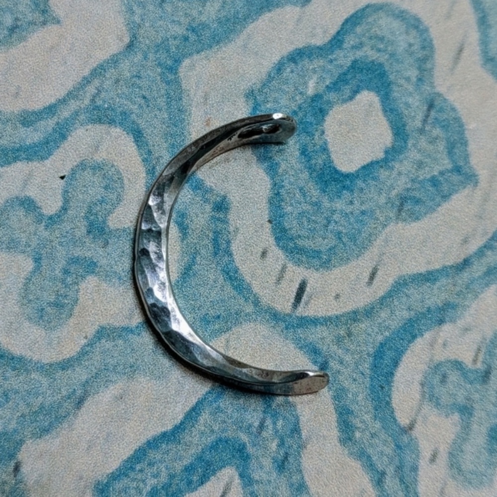 Silver Crescent Moon Charm - HANDMADE
